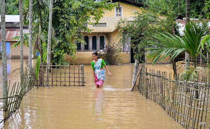 As the Assam flood situation worsens, four people are dead and over 35,000 are impacted
