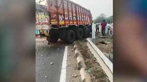 Two people were murdered when a truck from West Bengal fell off an overbridge on NH-16 in Odisha.