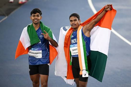 Indias para sprint goal is realized by Gavit and Basil with a gold-silver 100-meter finish