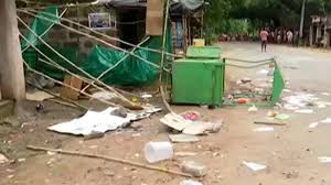 Two communities in Khordha, Odisha, clash over a border dispute.