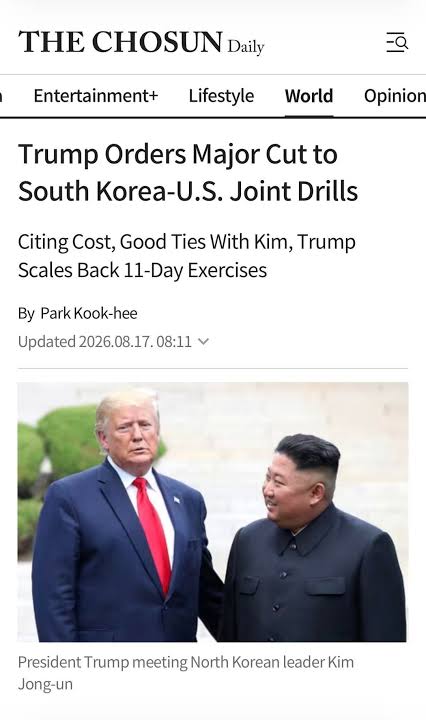 Trump Reduces South Korea Drills, Citing 