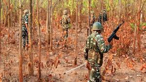 Three Naxalites were slain in a clash with security forces in Bijapur, Chhattisgarh.