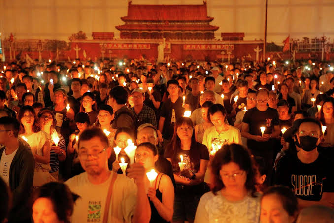 Two Tiananmen vigil organizers in Hong Kong were found guilty in a national security prosecution