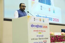 Union Minister Prataprao Jadhav says Yoga provides mental serenity, physical well-being, and a good approach.