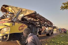 In western Uganda, buses collide with other vehicles, killing at least 63 people.