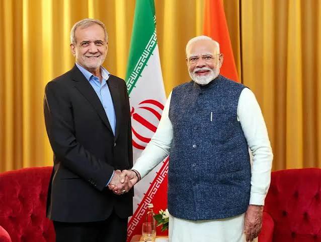 Amidst tensions in West Asia, PM Modi meets with Iran President Pezeshkian.