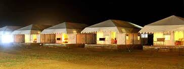 As a resort in Jaisalmer, Rajasthan, is consumed by fire, five opulent tents are destroyed.