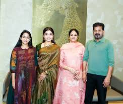 Telangana Chief Minister Revanth Reddy and his spouse are invited to the Hyderabad reception by newlywed Rashmika Mandanna, who requests their blessings.